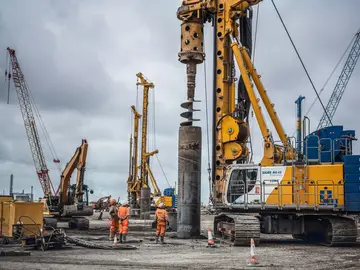 Das Bauvorhaben Teesside Monopile Factory in UK von Bauer Spezialtiefbau 